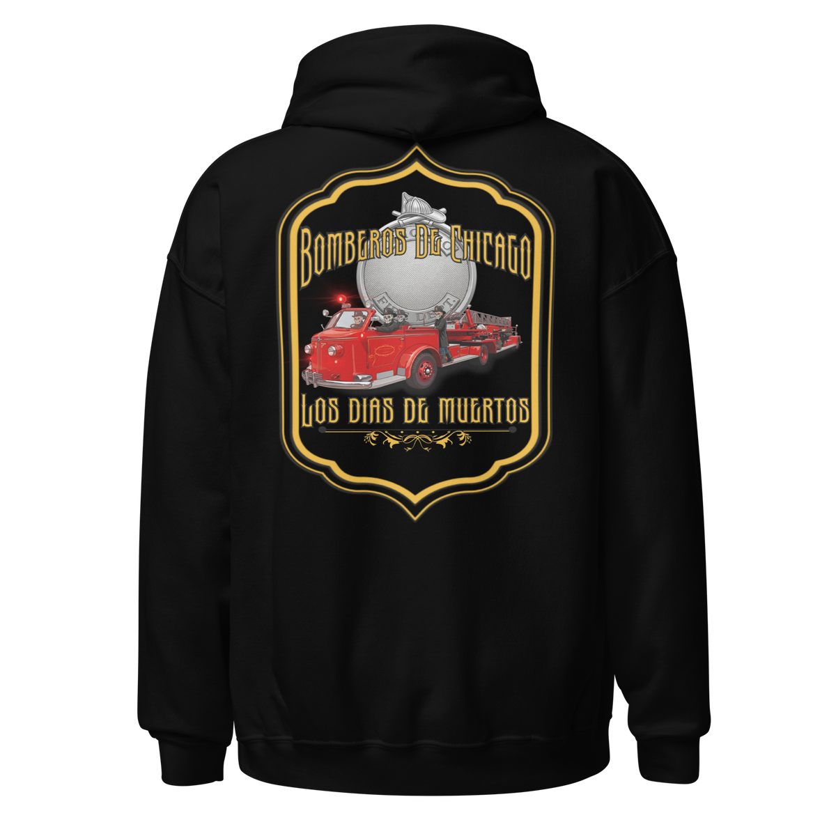 Bomberos De Chicago Truck Co (Hoodie) Hose & Bones Graphic Designs