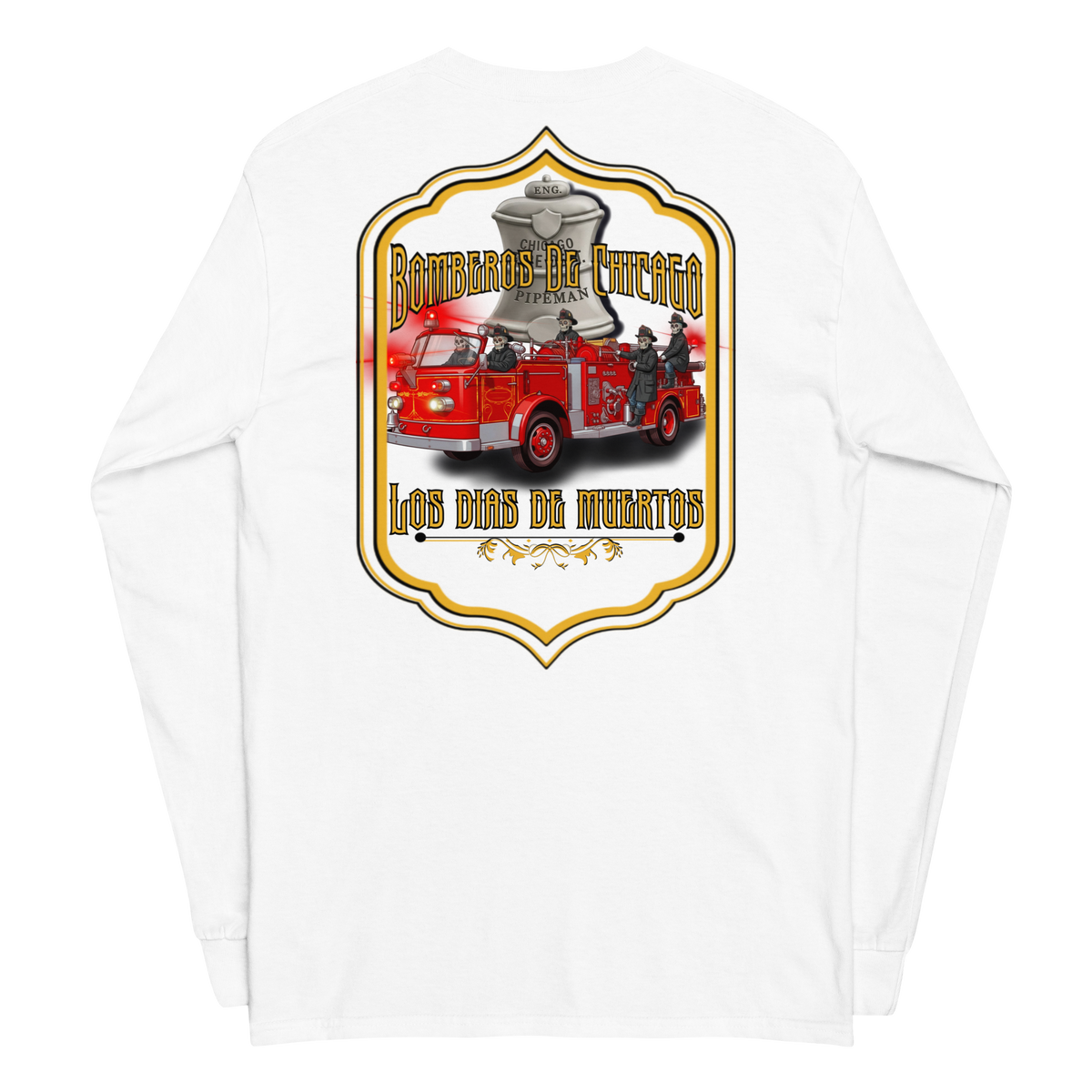 Bomberos De Chicago Engine Co (Long Sleeve) Hose & Bones Graphic Designs
