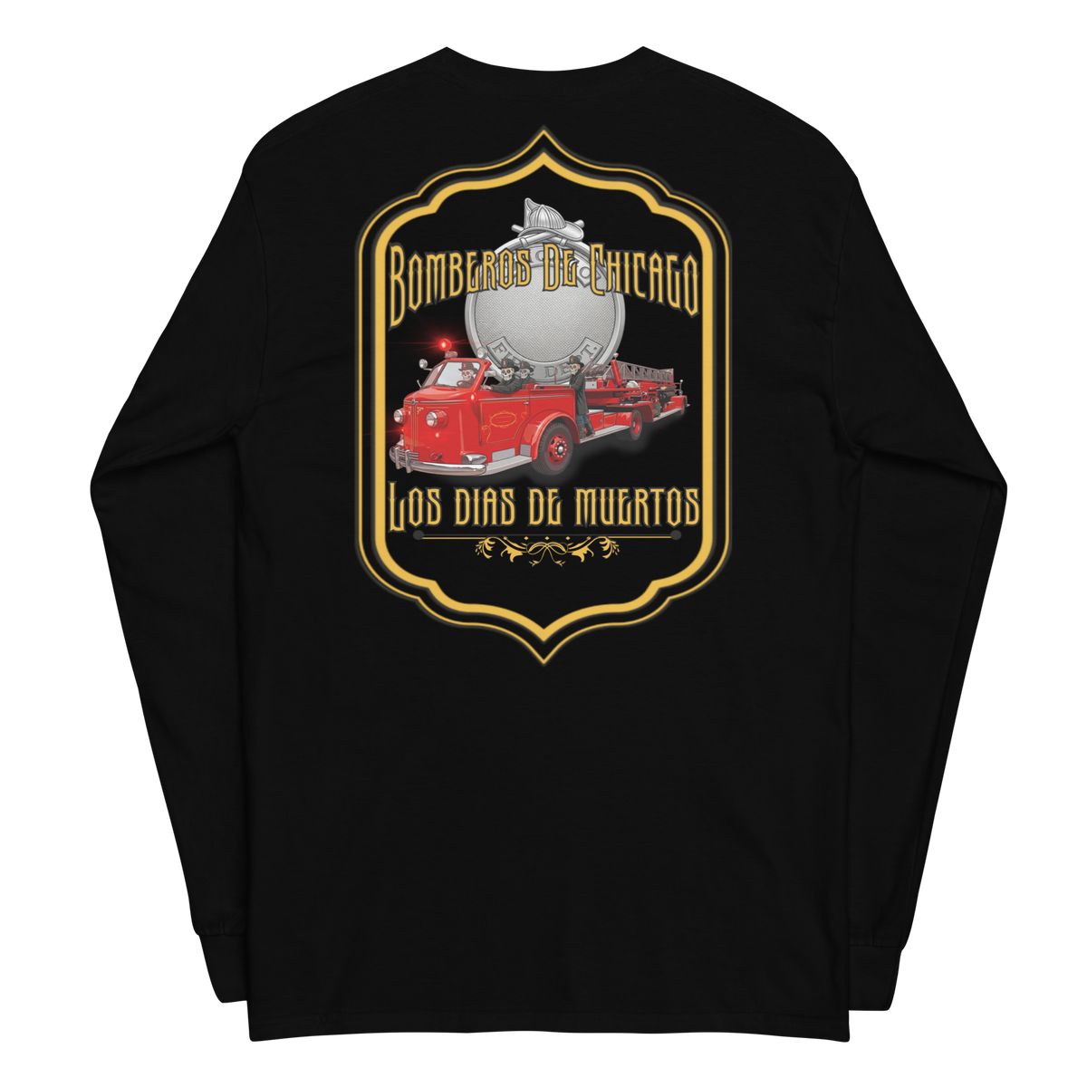 Bomberos De Chicago Truck Co (Long Sleeve) Hose & Bones Graphic Designs