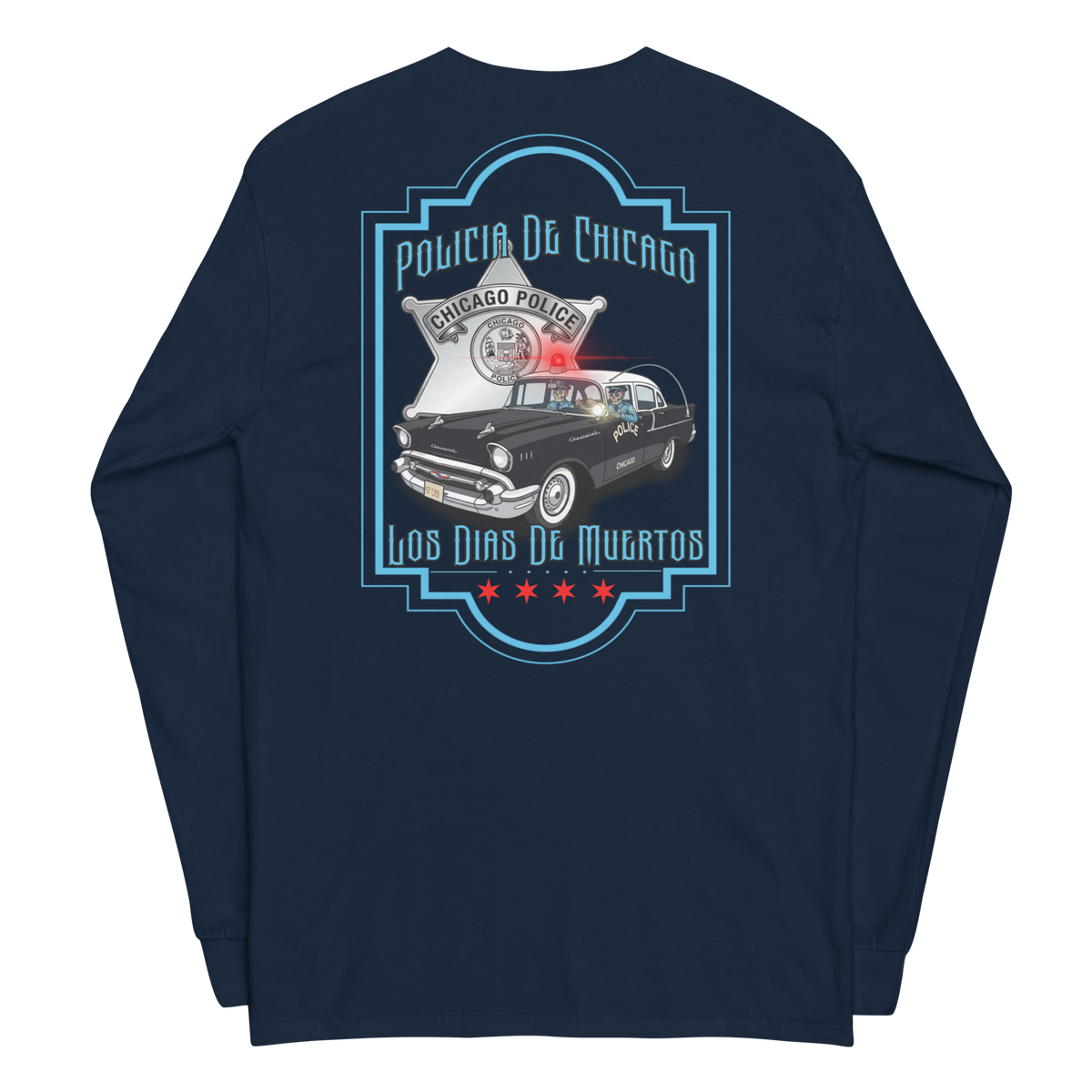 Policia De Chicago (Long Sleeve) Hose & Bones Graphic Designs