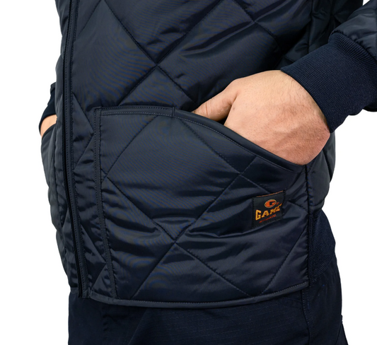 1221-J - THE BRAVEST DIAMOND QUILT JACKET Hose & Bones Graphic Designs