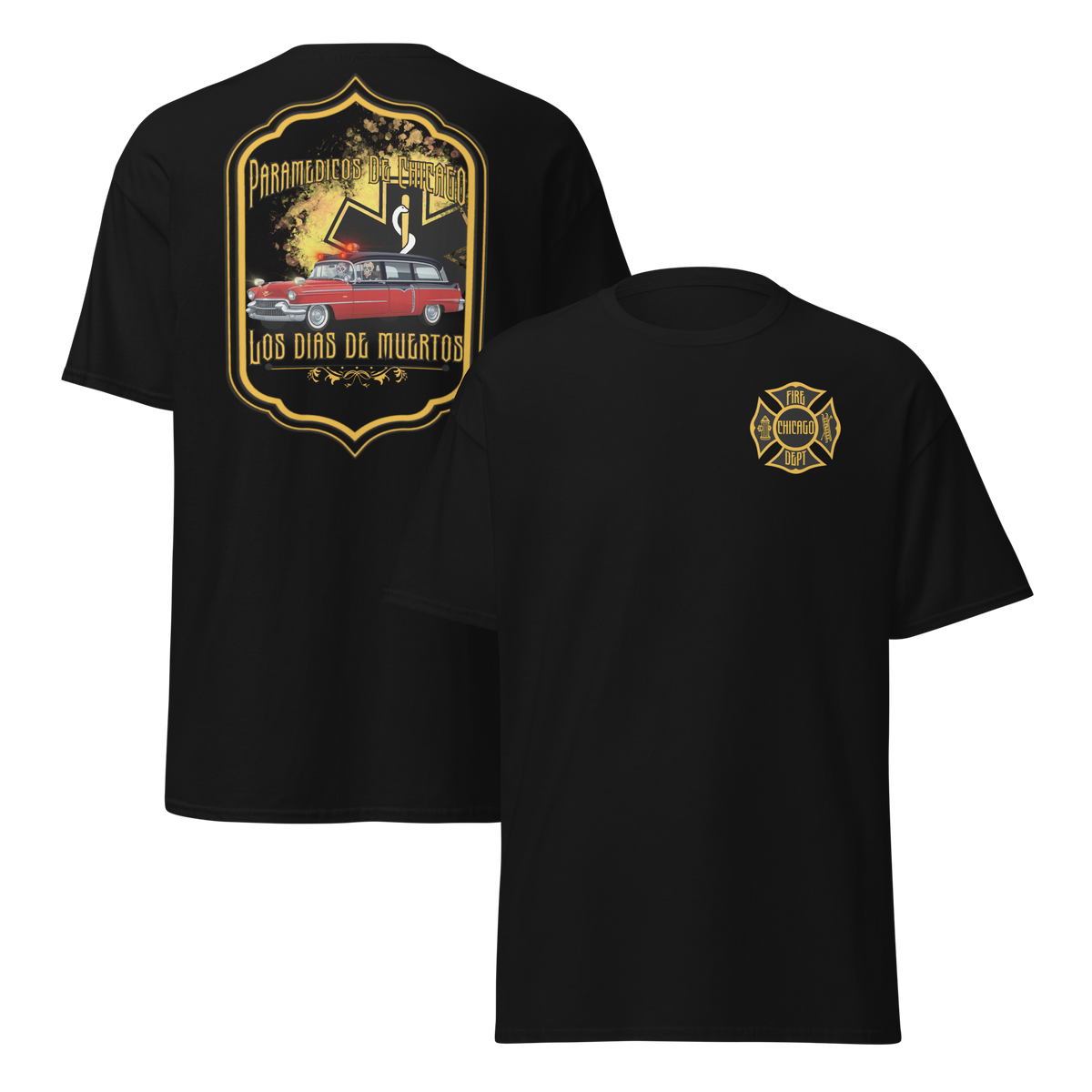 Bomberos De Chicago- Ambulance Co Hose & Bones Graphic Designs