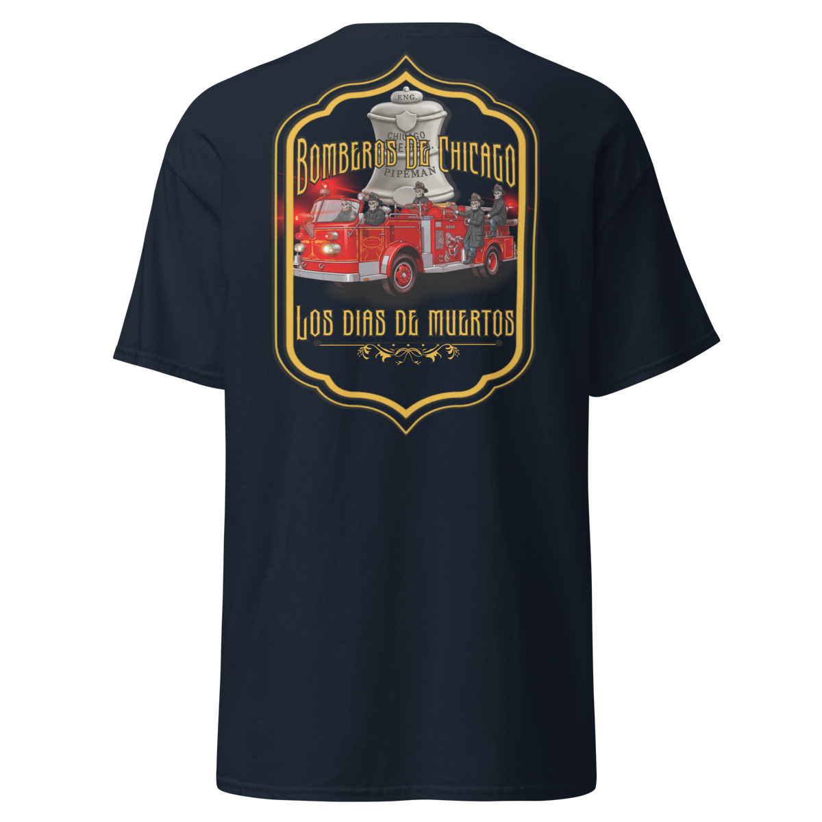 Bomberos De Chicago- Engine Co Hose & Bones Graphic Designs