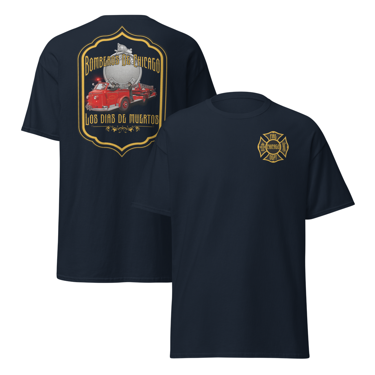 Bomberos De Chicago- Truck Co Hose & Bones Graphic Designs