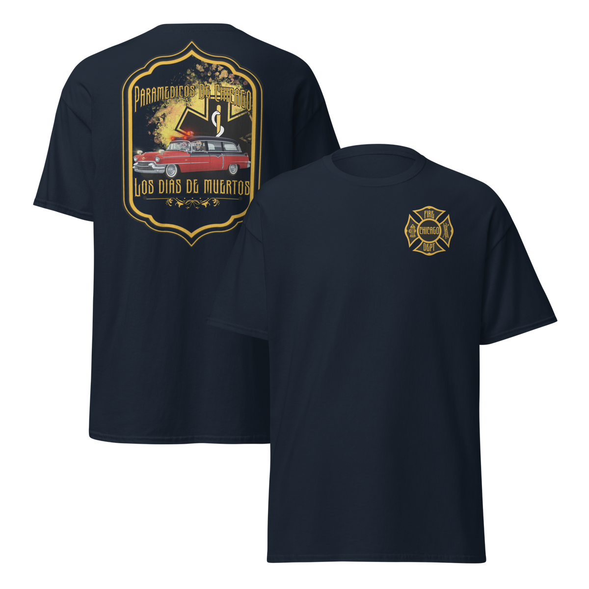 Bomberos De Chicago- Ambulance Co Hose & Bones Graphic Designs