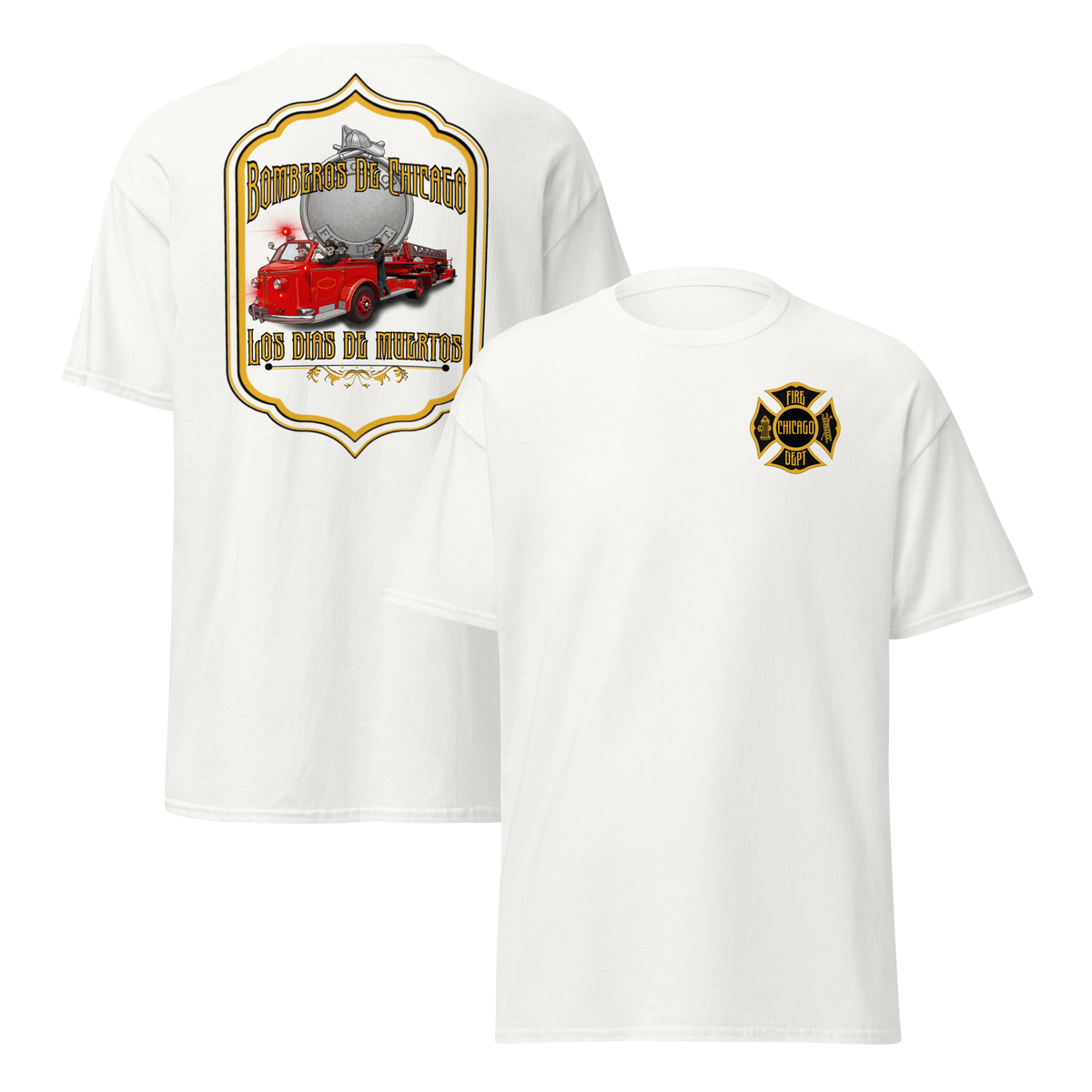 Bomberos De Chicago- Truck Co Hose & Bones Graphic Designs